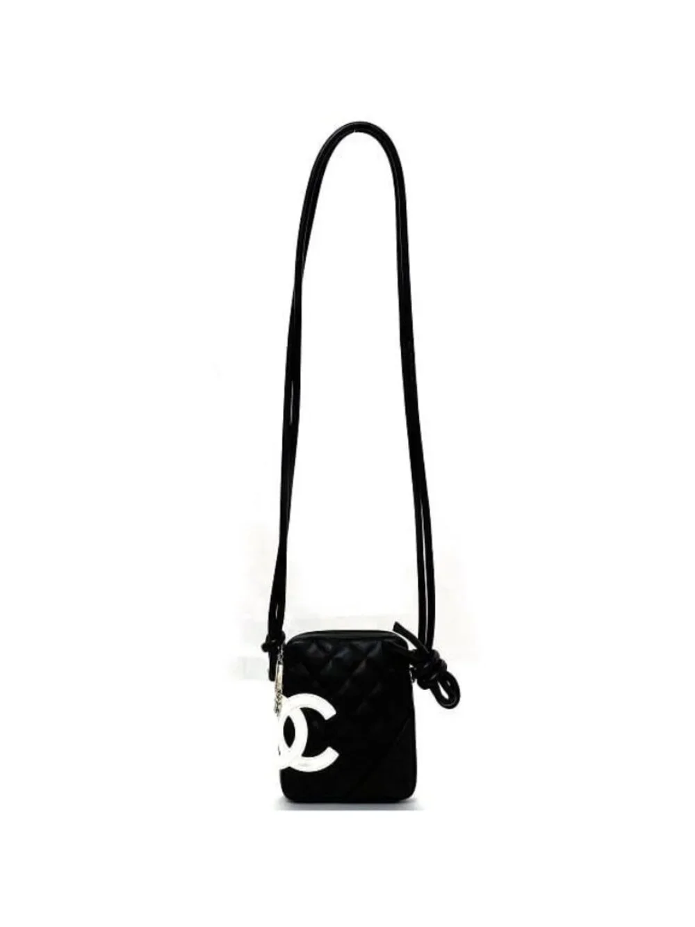 Chanel Mini Shoulder Bag Black White Cambon - Picture 2 of 10